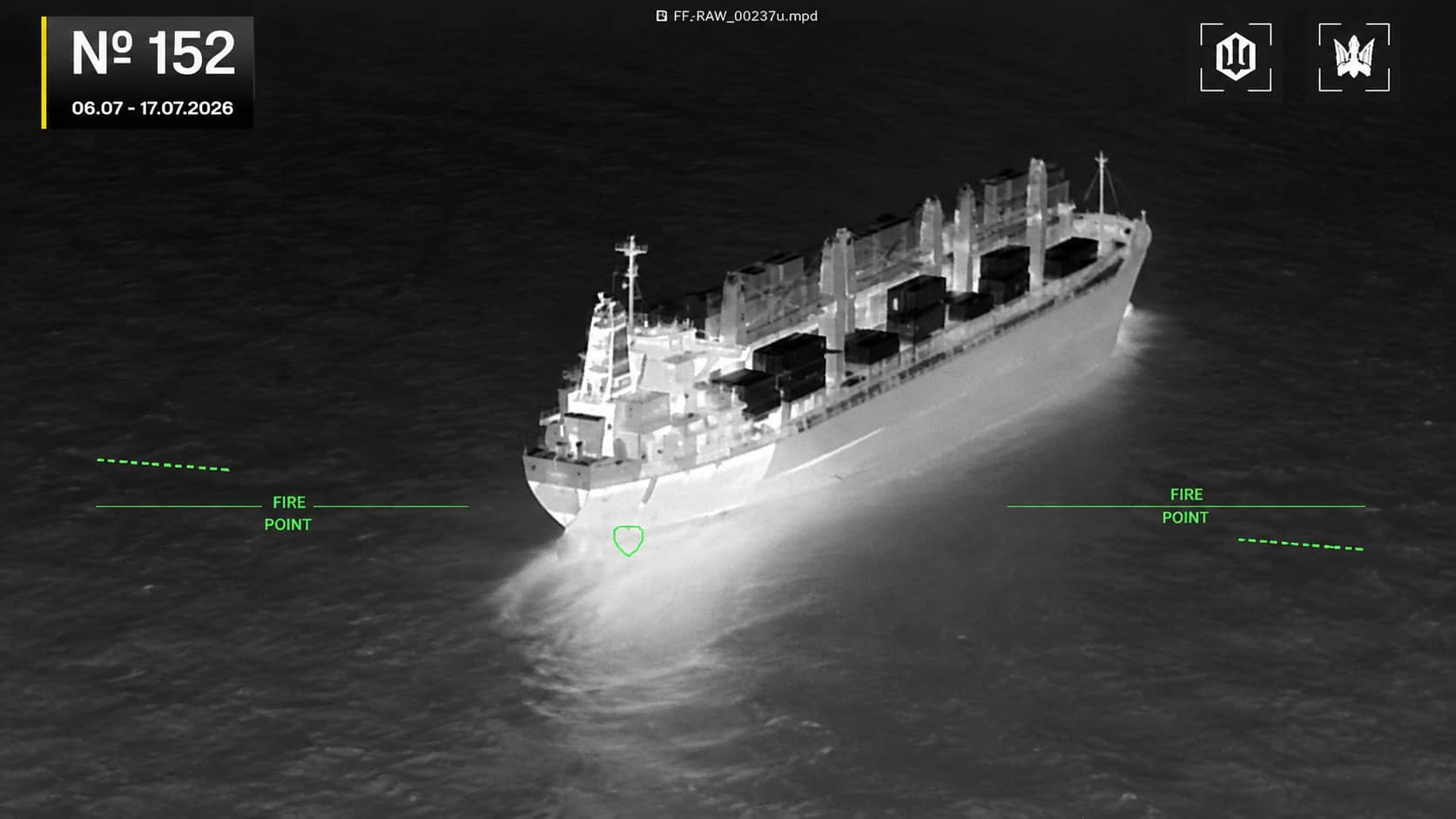 Imagen de Ucrania hunde buque portacontenedores ruso en el Mar Negro con ataque de drones