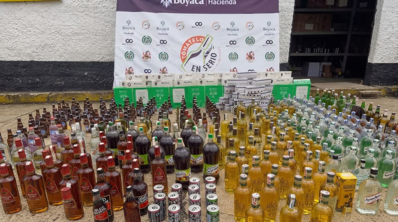 Imagen de Autoridades incautan más de 100.000 unidades de licor adulterado en Boyacá