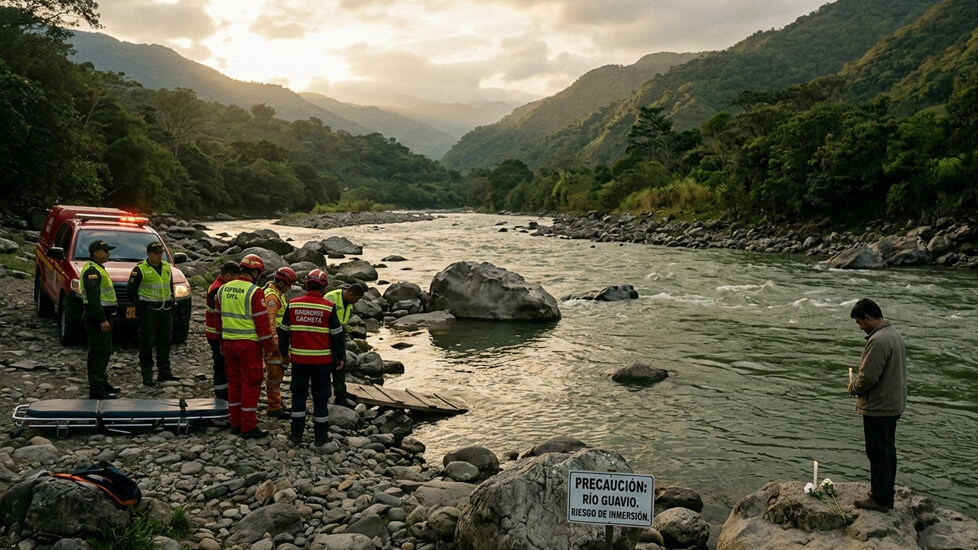 Imagen de Tragedia en Gachetá: adolescente de 15 años y un adulto fallecen por inmersión en el río Guavio