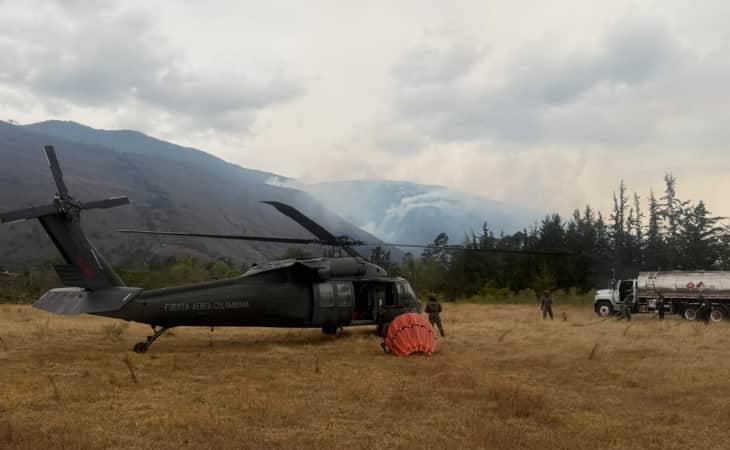 Imagen de UNGRD destina $3.000 millones para controlar incendio forestal en Villa de Leyva