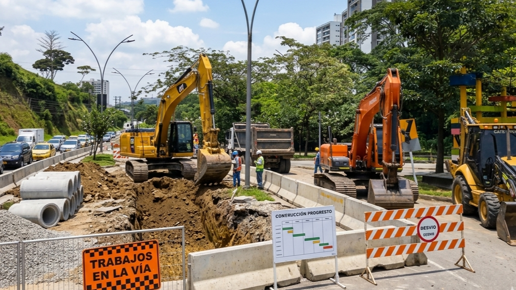 Imagen de Inician cierres viales por obra del tercer carril en Floridablanca: la intervención durará un año
